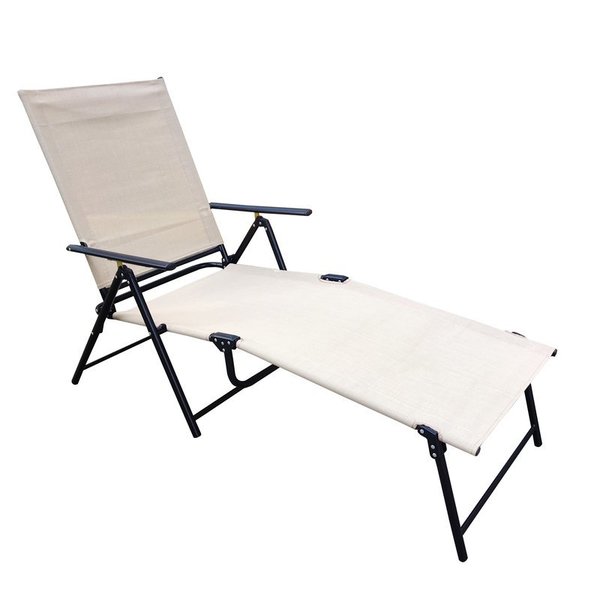 Living Accents Folding Lounger Tan FTS1126T